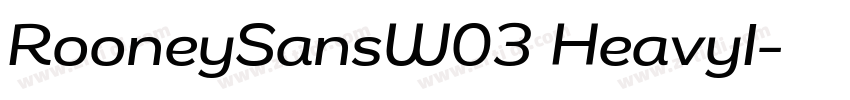 RooneySansW03 HeavyI字体转换